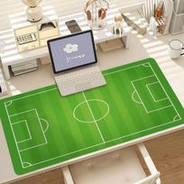 Large Football Pitch Pattern Mouse Pad Xxl NonSlip Desk Mat Soccer Sports Theme Keyboard Pad For Computer Gaming Home Desktop 800x300x2mm gray