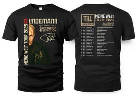 2-Sidein Till Lindemann Mano Pasaulio Turas 2025 Rammstein Marškinėliai Dydis Unisex Marškinėliai XXXXL black