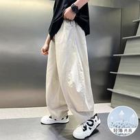 Boys Summer Loose Straight Leg Kids Casual Anti Mosquito Pants 130cm pilka
