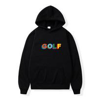 Unisex Tyler the Creator GOLF Wang Spausdintas džemperis su gobtuvu XXL juoda