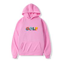 Unisex Tyler the Creator GOLF Wang Spausdintas džemperis su gobtuvu XXL rožinė