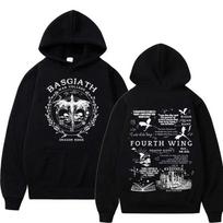 Xaden Riorson Namų Hoodies Geležinis Liepsnos Drakono Jojikas Ketvirtojo Sparno Emblema Megztinis Basgiath Karas Vyriška Mada Šauni Oversized Hoodies S gray