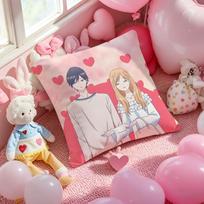 Mano meilės istorija su Yamada-kun 999 lygyje Pagalvės užvalkalas Su raštu Spausdinta pagalvės užvalkalas Svetainės sofos pagalvės užvalkalui & Miegamojo dekoravimui 12x12Inch pink