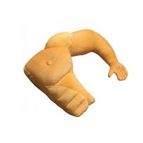 Funny Prank Arm Pillow Hunky Chest Throw Pillow Body Shape Pillow Cuddle Pillow PP Filling Partner Pillow Sleep Cushion orange