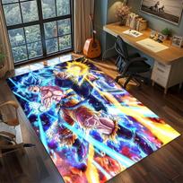 Dragon Ball Goku Anime kilimas Didelis kilimas Neslystantis plaunamas grindų kilimėlis Žaidėjo kambarys Miegamasis Namų dekoras -QJY 60x90cm white