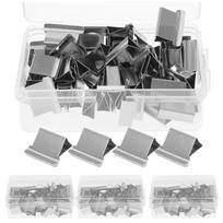 200pcs Wear Resistant Binder Clips Office Supplies Clam Paperclips Refills Daily Stapler Iron Accessories Multi Function School sidabras