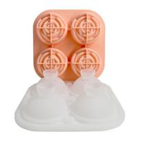 Rose Flower Silicone Ice Cube Tray 9-Cavity Square Mold for Chocolate Candy Flexible Non-Stick Baking Pan for Jelly I brown