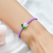 Y2K Colorful Handmade Tulip Beaded Bracelet for Women Girls Cute Flower Friendship Bracelet Summer Beach Accessorie Jewelry Gift beige
