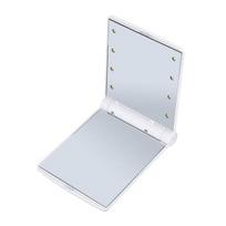 Foldable 8LED Lighted Makeup Vanity Mirror Tabletop Adjustable Brightness Lamp balta