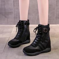 Martin boots autumn new non-slip boots CM short boots invisible thick-soled inner height increase rhubarb boots 39 beige