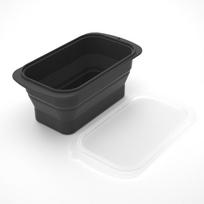 Extra Large Foldable Silicone Ice Cube Mold - 8 lb Capacity black