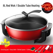 Mandarin Duck Electric Multi-functional Hot Pot, Double Tube, Large Capacity, Non-stick, Home and Dorm Use.
