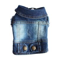 Denim Dog Coats Hot French Bulldog Jean Jacket Fashion Pet Clothes for Small Medium Dogs Chihuahua Jeans Vest Pug Cat Apparels (as the picture,M) gray