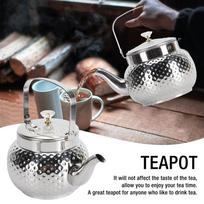 1L Capacity Stainless Steel Teapot Hammered Finish Stovetop Tea Kettle  Restaurant Use 3#