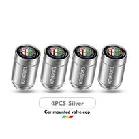 For Alfa Romeo 4Pcs Car Wheel Tire Valve Cap Protection Cover Auto Accessories 159 Giulietta 156 147 Giulia Mito GT Stelvio ZW1