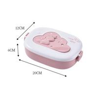 Unicorn Lunch Box With Compartments Leakproof Portable Food Storage Container For Kids Girls School Tuppers Food Toppers rožinė