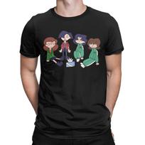 I made Jane  Ji yeong  and Sae byeok Novelty 100% Cotton T-Shirt D-Daria Tops Tees For Men XS black