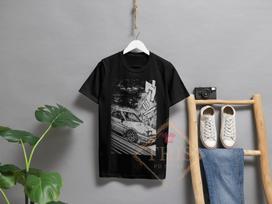 Vintage Initial D Toyota AE86 Drifting tshirt unisex famous design women and men tee vintage 4XL black