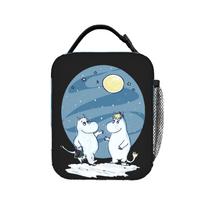 MOOMINAI  Plakatas Šilumą išlaikantis maisto krepšys Neperšlampamas Daugkartinis šaldymo maišelis Tote pietų dėžutė Profesionalus  Pikniko maisto krepšys One Size beige