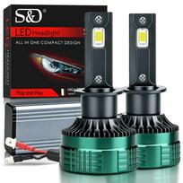 2Pcs H7 H4 Led Headlight Bulbs 6000K H1 H8 H11 Led 9005 HB3 9006 HB4 Auto Lamp High Power 140W 50000LM Canbus CSP Chips Headlamp H1 gray