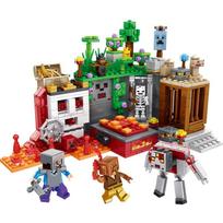 Vaikų pasaulio konstravimo kaladėlės Figūrėlė Spąstai Urvas Morcos kaimas Kasyklos šachta Žaislai berniukams Mg803 skeleton dungeon-505 particles