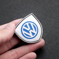 3D Metal Shield Styling Car Emblem Sticker Auto Side Window Body Decoration For Volkswagen Polo Sharan K33 Golf Scirocco Touran GTI white