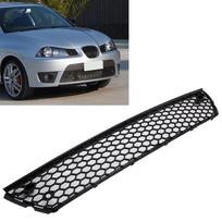 1pcs Car Front Bumper Lower Centre Grille For Honeycomb Mesh For Seat For Ibiza 6L FR Exterior Parts gray