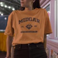 Final Fantasy VII Oversized Midgar TShirt Trendy Gaming Gift For Cozy Gamer FF7 Summer Graphic Tee Final Fantasy 7 Merch College Style Shirt 110 brown