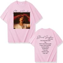 Ariana Grande Eternal Sunshine Album T-shirt Men and Women Summer Cotton Clothing Fashion Short Sleeved Tee Streetwear M black