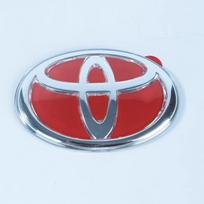 Car Front Grille Crystal HXDJS5 Self-adhesive Badge for Toyota RAV4 Camry Corolla Hilux Highlander Sienna Yaris Prius C-HR Trunk Emblem 12cmX8.2cm