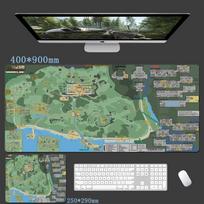 Escape From Tarkov Gaming Large Mouse Pad Desk Mat Desktop Accessories Gamer Map Hd Print Smooth 900x400 Xl 800x300x2mm