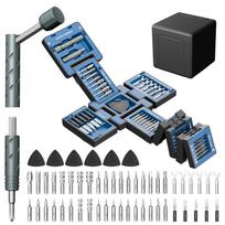 55 in 1 Precision Screwdriver Set Mini Multi Function Screwdriver Kit for Phone Computer Watch Repair Tool Kit 55-in-1 precision screwdriver set-black and blue gray