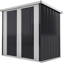 Garden Shed 1.26 M² Garden Cabin Tool Storage Shed With 2 Lockable Doors Dimensions 147L X 86W X 134H Cm Black And