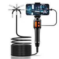 4K 360 Degree Rotation Endoscope Camera 6mm Lens HD Articulated Inspection Borescope Camera IP67 for Automotive Car IOS Android 1m gray