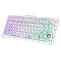 GravaStar Mercury K1 Lite 75 % žaidimų klaviatūra su skaidriais klavišų dangteliais, keičiamais karštu būdu, mechaninė klaviatūra Crystal Aurora