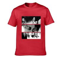 Moteriški marškinėliai japoniški Anime Attack On Titan Levi Ackerman Eye Punk Tops Vasaros Harajuku Oversized Gothic Marškinėliai trumpomis rankovėmis XS black
