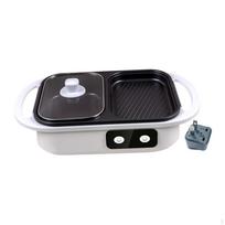 Shabu Pot and Griddle Jp Plug Cooking for Outdoor Birthday Party Green Beige White black