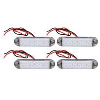 4PCS LED Interior Side Marker Lights 12V Stable PC Material Suitable for RV Ships Yachts white
