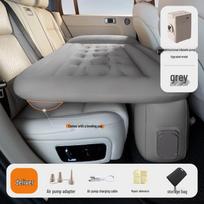 Portable Back Seat Air Mattress for Sedans - Inflatable Travel Bed with Smart AI for Comfortable Car Sleeping gray