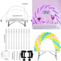 Adjustable Balloon Arch Frame Kit Plastic Balloons Stand Column Birthday Wedding Party Baby Shower Decor Ballon Holder with Base Other white