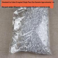 Simulated Ice Cubes for Display: Fake Ice Cubes for Sushi, Salmon, BBQ, Japanese Cuisine, and Plastic Decor Ornaments white