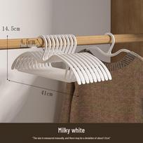 Short-Neck Clothes Hanger: Space-Saving, Anti-Slip, Traceless, Lazy Corner Design for Large Garments. white