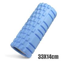 33Cm Yoga Foam Roller Thin Leg Artifact for Back Muscle Massage Relaxation Grid Training gray