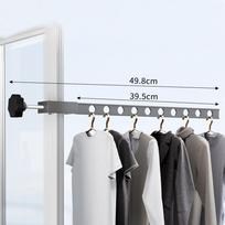 Metal No Punching Clothes Drying Rack Multi-Functional Stable Clothing Rod For Balcony Home juoda