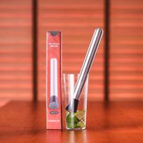 Bar Cocktail Muddler Mojito Stainless Steel Bar Mixer Barware DIY Drink Fruit Muddler Crushed Ice Barware Bar Tool brown