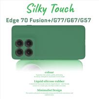Originalus skysto silikono dėklas Motorola Signature Edge 70 Ultra Fusion+ 60 50 Pro G87/77/67/57 G66Y/J Power Odinis vilnos dangtelis Moto G87-1 tamsiai žalia spalva