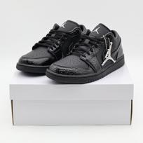 HJ7743-010 Nike WMNS Air Jordan 1 Low SE Black Croc (Women's) 9.5W black
