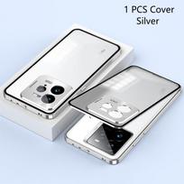 Aluminium Alloy Metal Frame Case For Realme GT7 Pro Case Matte Clear Phone Acrylic Back Cover For Realme GT 7 Pro 5G Bumper Realme GT7 Pro sidabras