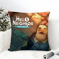 Funny Horror Game H-Hello Neighbor 2 Pillow Case Linen Pillow Case Sofa Home Decor Cushion Cover Cushion Cove Linen 50*50(CM)-1Pcs