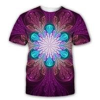 Men's Color Trippy 3D Printed T-Shirt Cool Design Summer Casual Gym Short Sleeve Comfortable T-Shirt 6XL gray